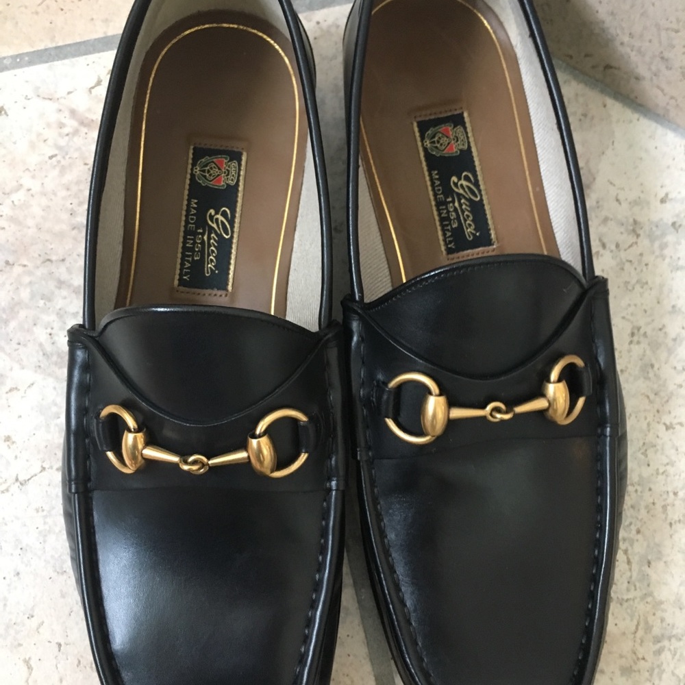 Gucci 1953  Horsebit Leather Mens Loafers SZ 9